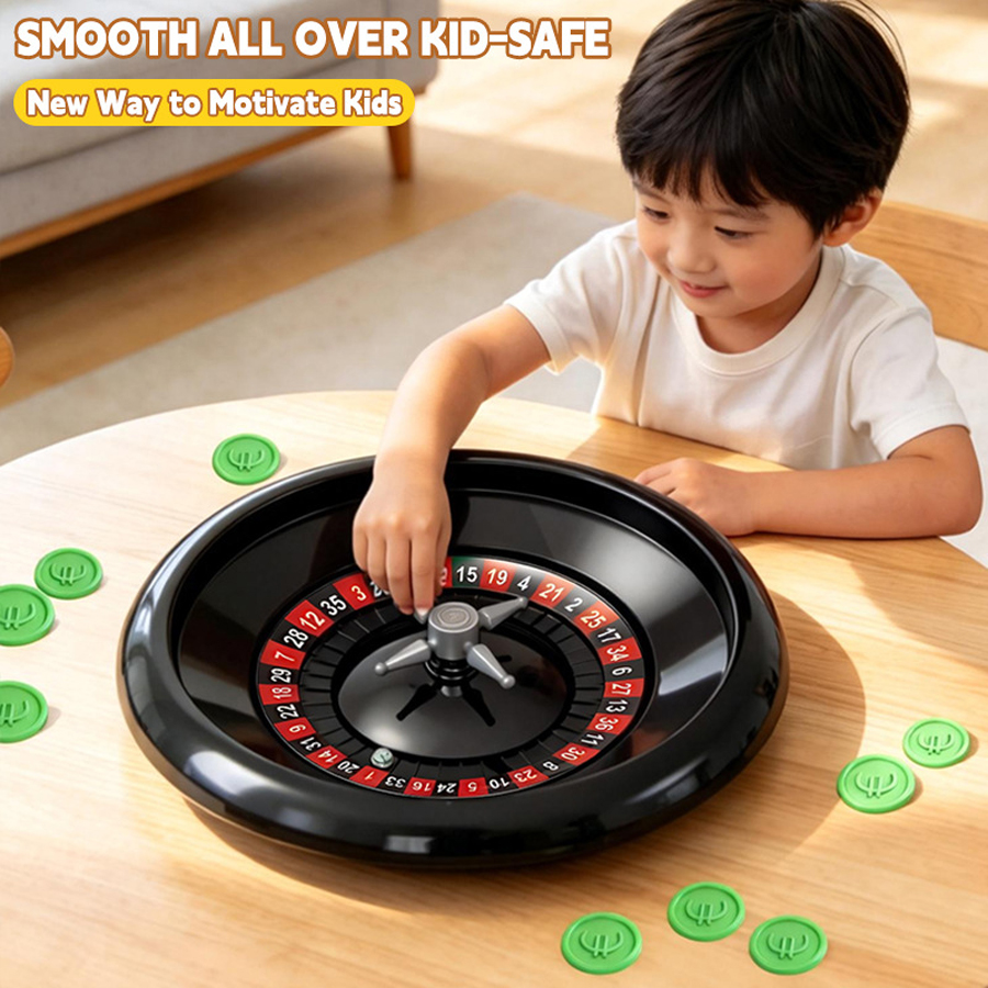 Party Games Spin The Wheel - Kids Roulette Board Game Set Parent-child
