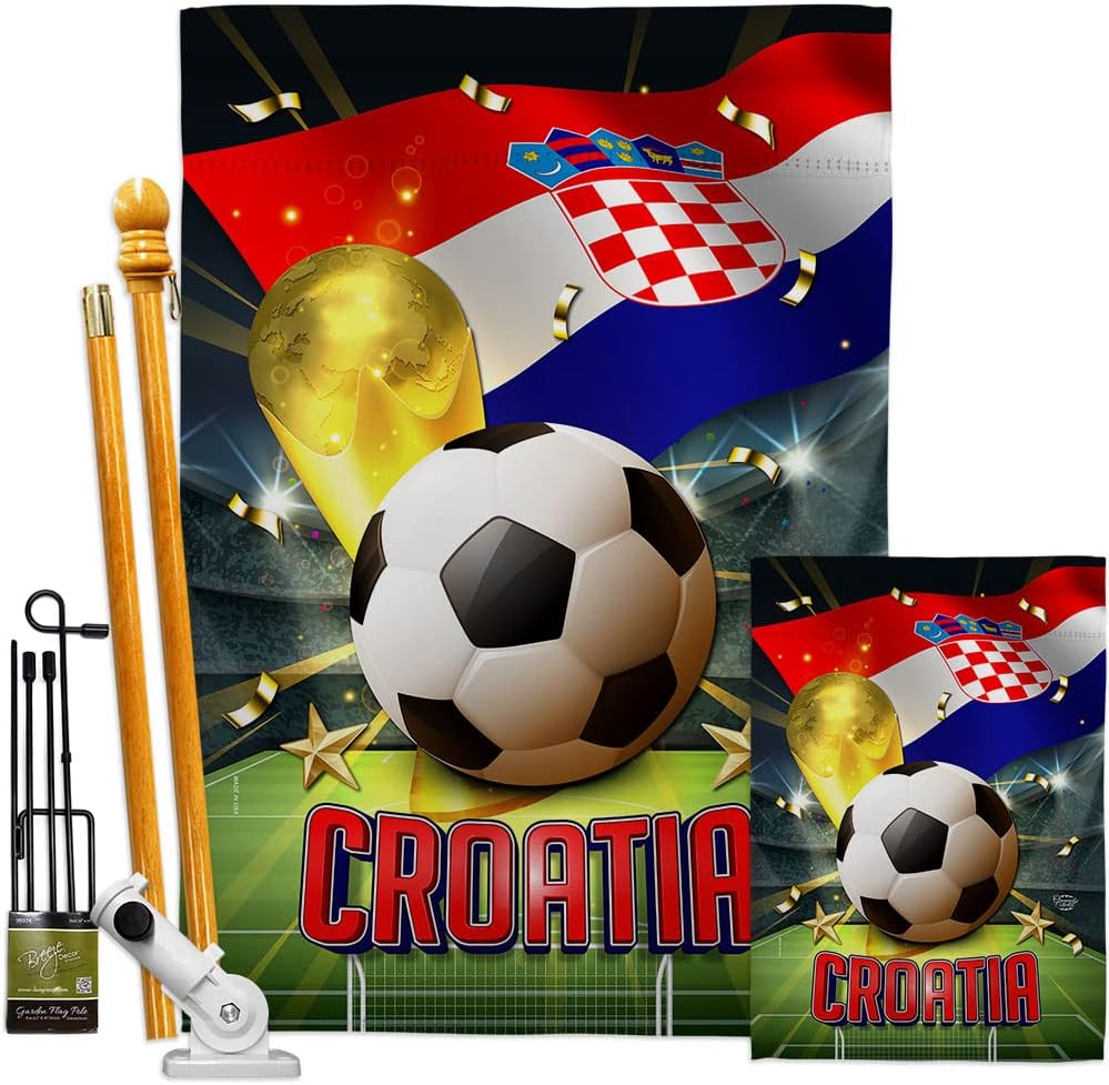 Party Games Usa - Banner Wall Art with Flag Poles