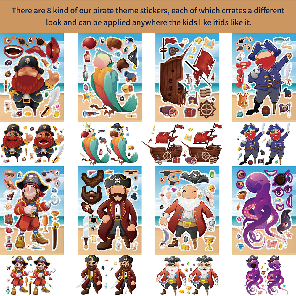 8/16Sheets Cool Pirate Ship Pu – Party Games Instagram recenzja i cena