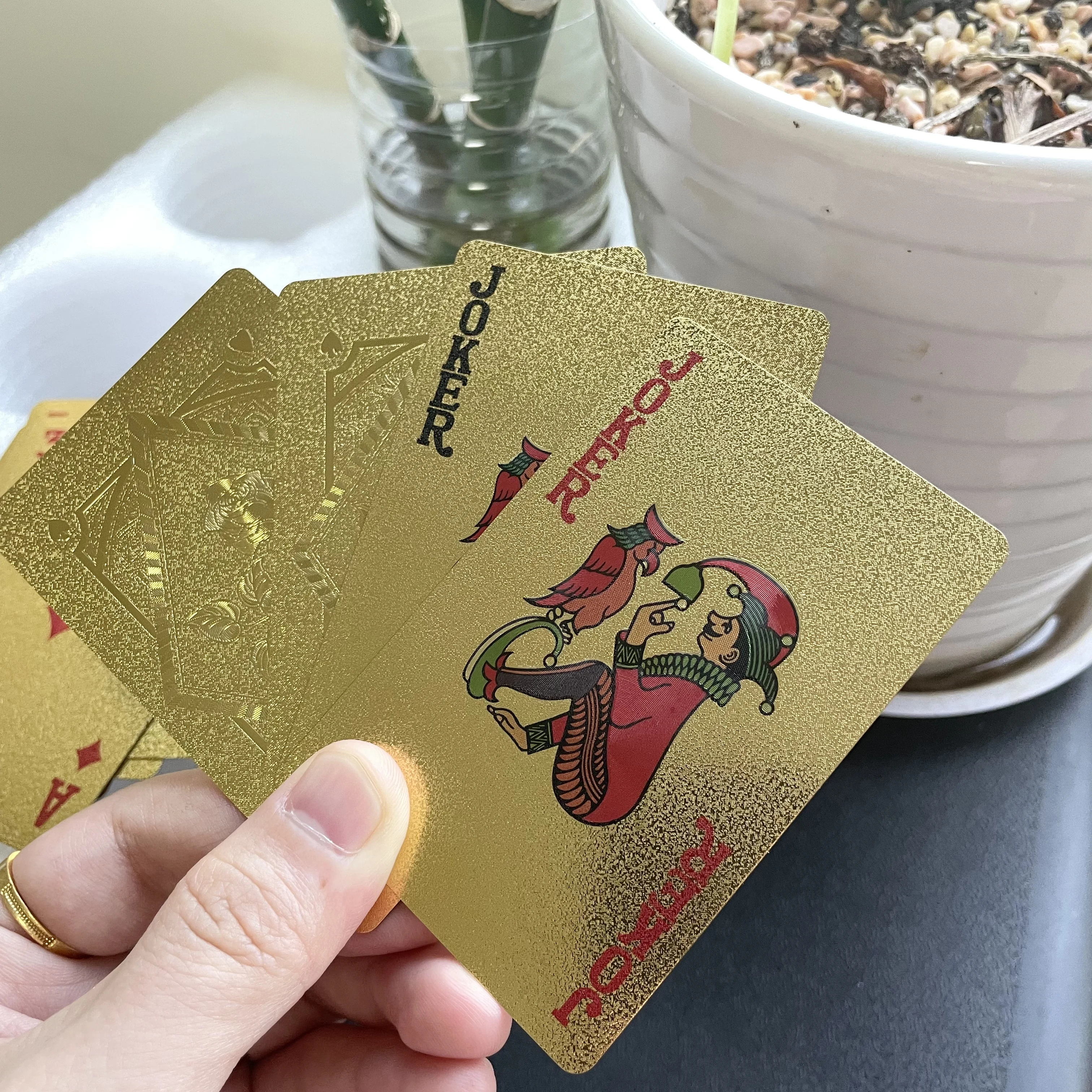 Gold Foil Skull Poker Cards Wa – Party Games Using Playing Cards recenzja i cena
