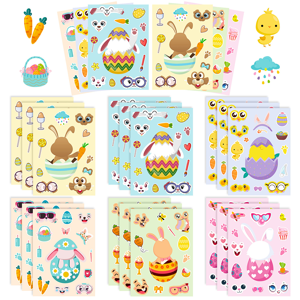 6/12Sheets Cute Easter Rabbit  – Party Games Instagram recenzja i cena