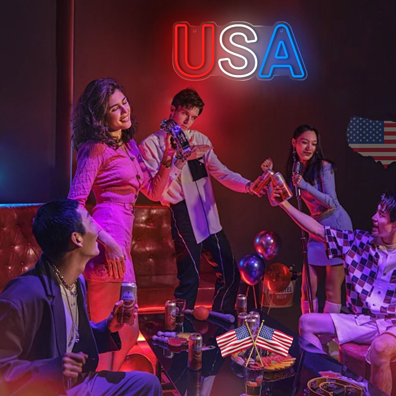 USA LED Neon Light Sign -Perfe – Party Games Usa recenzja i cena