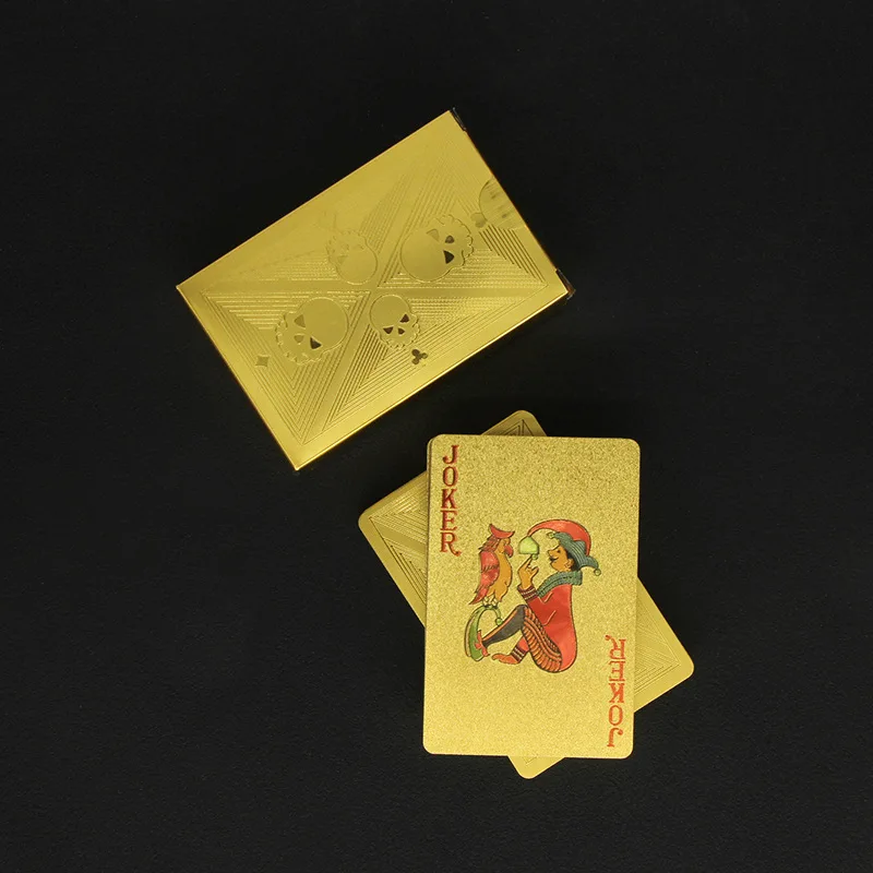 Gold Foil Skull Poker Cards Wa – Party Games Using Playing Cards recenzja i cena