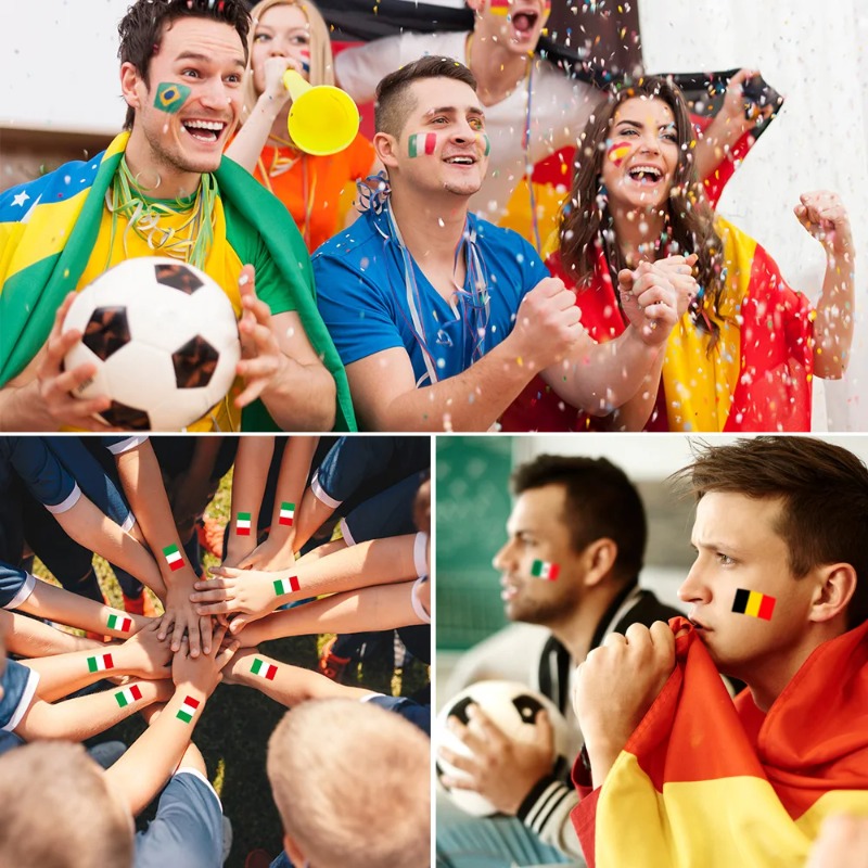 10-50PCS  Temporary Flag Tatto – Party Games Usa recenzja i cena