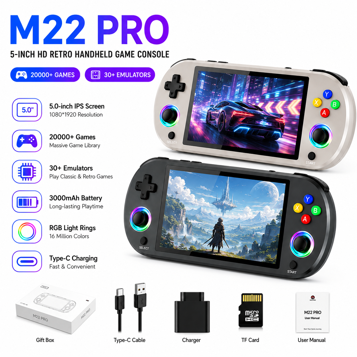 M22PRO Pocket Handheld Game De – Party Games Offline recenzja i cena