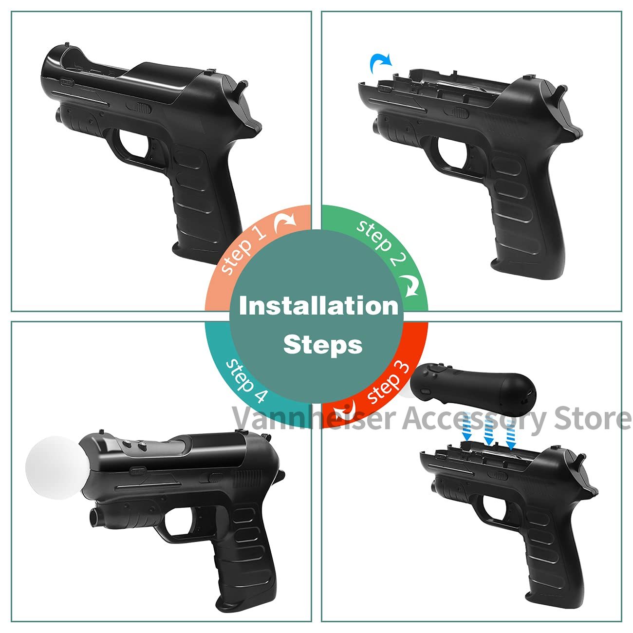 2PCS Somatosensory Handle Gun- – Party Games Playstation recenzja i cena
